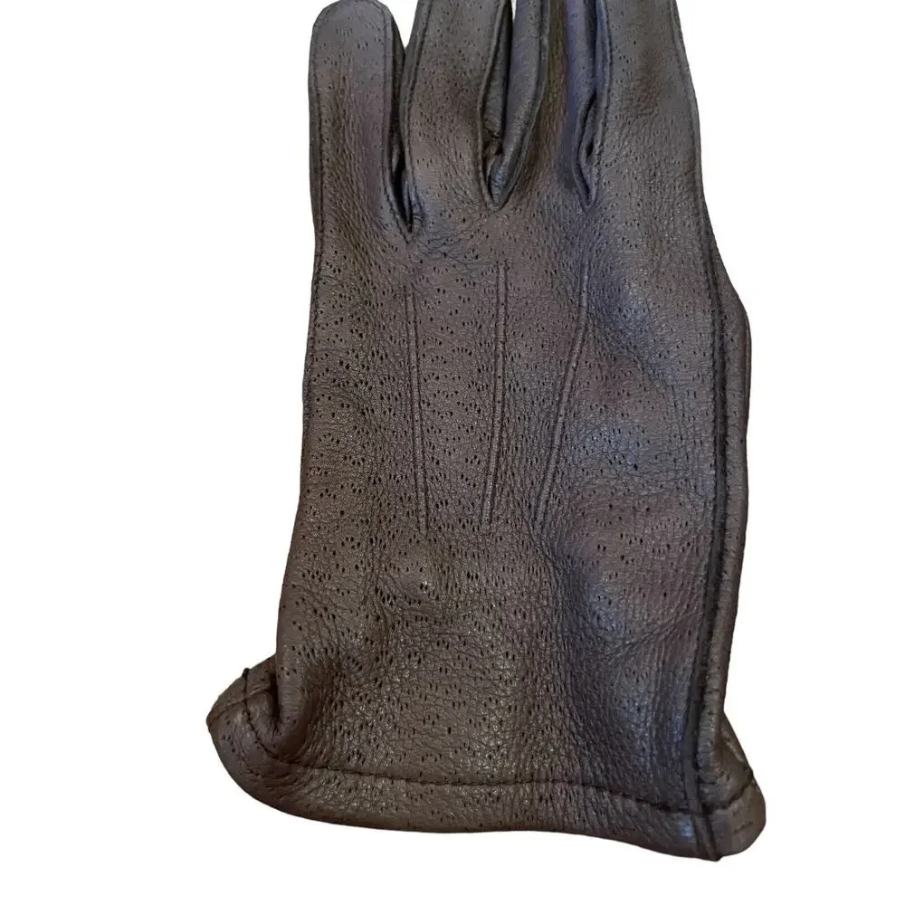 Gloves Native Deerskin Leather Mens Size S Brown Driver Style Soft